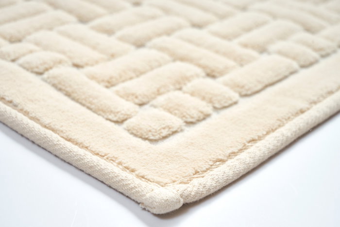 Mijölnir Juego de alfombrillas de baño de algodón crema de 2 piezas Mijölnir Juego de alfombrillas de baño de algodón crema de 2 piezas